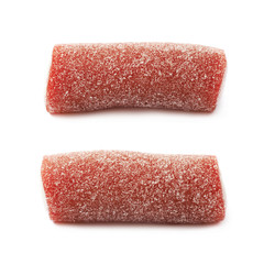 Red and white licorice candy