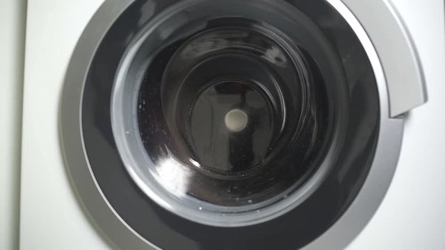 Washing machine washes clothes
