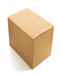 cardboard box on white
