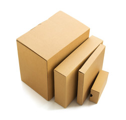 cardboard box on white