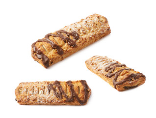 Chocolate covered banana strudel bun