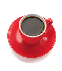cup of coffee isolated on white