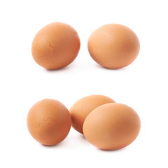 Brown eggs composition isolated