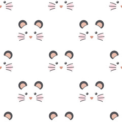 Cute hamster face. Seamless wallpaper