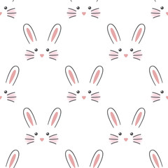 Naklejka premium Cute rabbit face