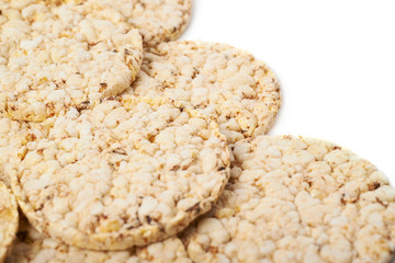 Surface covered with rice crackers