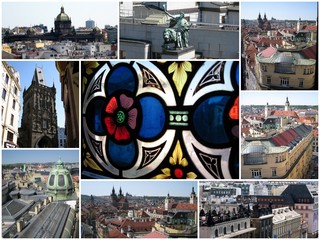 Composition of photographs of Prague