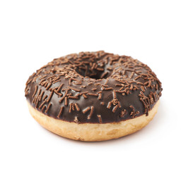 Chocolate donut isolated