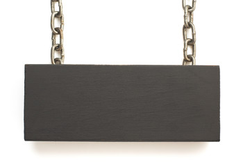 hanging signboard isolated on white