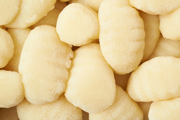Surface covered with gnocchi