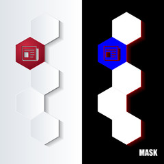 Hexagons_Red_Icon_Vertical - obrazy, fototapety, plakaty