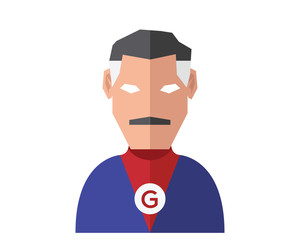 Flat Superhero Avatar Cartoon - 28