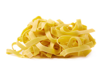 Pile of fettuccine ribbon pasta