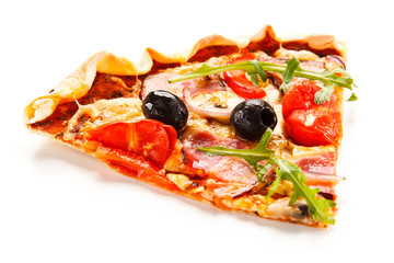 Pizza on white background 