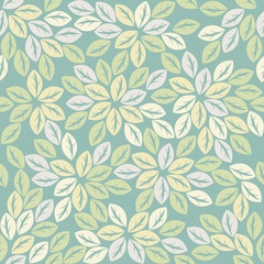 Seamless pattern with trendy leaves
