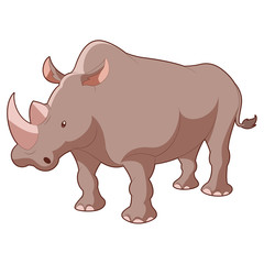 Cartoon grey  Rhinoceros