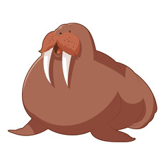 Cartoon smiling Walrus