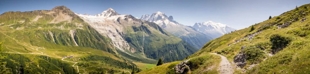 Crédence de cuisine en verre imprimé Mont Blanc Panorama Mont Blanc