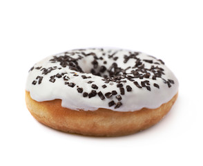 Donut pastry with a glaze isolated