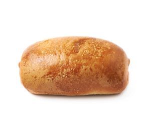 Pastry pocket with sausage isolated