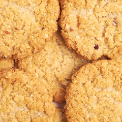 Surface covered with cookies