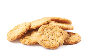 Pile of multiple cookies isolated