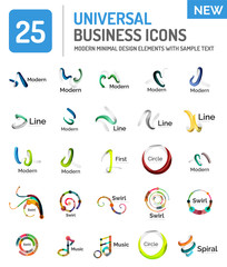Set of new universal business logos