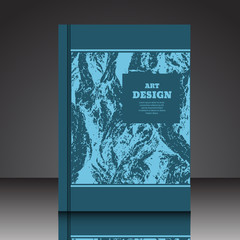 Naklejka na ściany i meble Abstract blue composition A4 brochure title sheet eps10 vector
