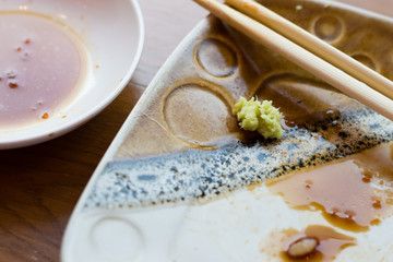 Wasabi on the plate