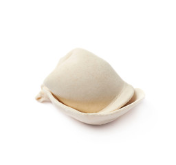 Single frozen dumpling isolated