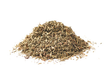 Pile of dried thyme seasoning