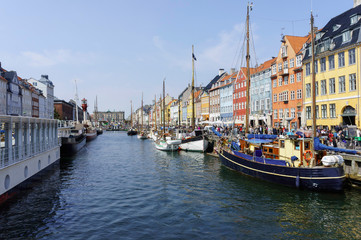 Nyhavn harbour, Copenhagen, Denmark.