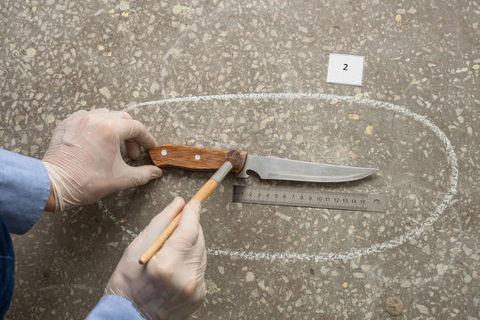 crime investigation. evidence at the crime scene. - Powered by Adobe