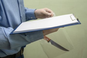 crime investigation. evidence at the crime scene.