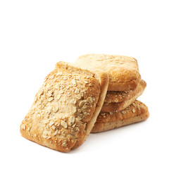 White bread buns composition