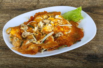 Omelet with oyster