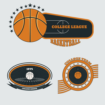basketball team emblem on white  backgrounds eps 10