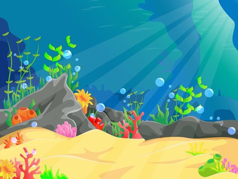 illustration of underwater landscape
