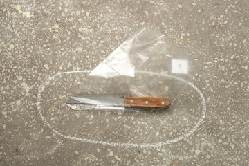 crime investigation. evidence at the crime scene.