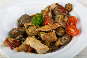 Chicken breast with vegetables