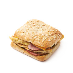 Home made sandwich isolated