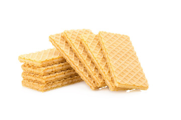 Wafer biscuit  on white background