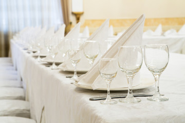Fototapeta na wymiar Restaurant event. Banquet, wedding, celebration