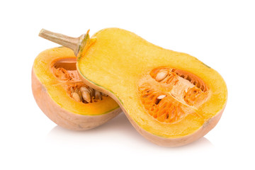 Butternut squash isolated on white background