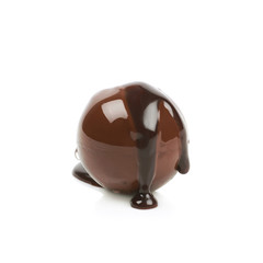 Chocolate ball candy isolated