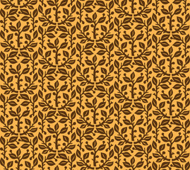 Vector seamless pattern of stems