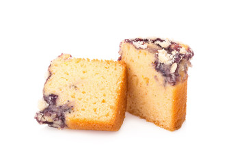 Dessert cake on a white background