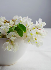Naklejka na ściany i meble White Acacia Flowers