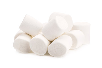 Marshmallows isolated on white background