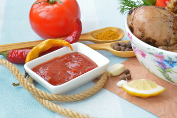 Tomato sause for fried chiken legs